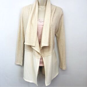 Juicy Couture Ivory waterfall collar jacket